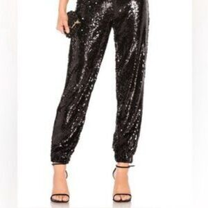 Grey Lab | Los Angeles | High Waisted Sequin Joggers. Size L